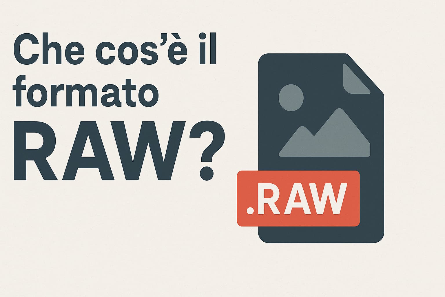 Che cos’è il formato RAW?